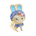 2015 hot sale souvenir items custom rhinestone rabbit keychain made in china